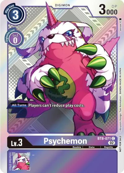 Psychemon Versus Royal Knight Booster Pre Release BT8-071 C New Awakening Digimon card