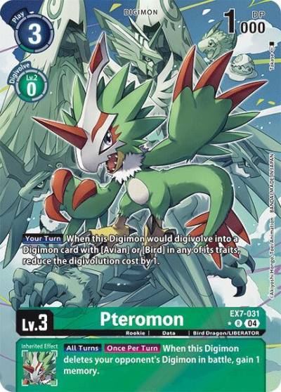 Pteromon Alternate Art EX7-031 R Digimon LIBERATOR Digimon card