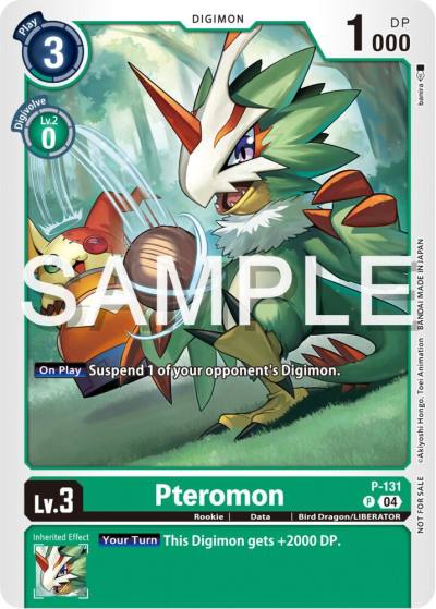 Pteromon Digimon Liberator Promotion Pack P-131 P Digimon Promotion Cards Digimon card