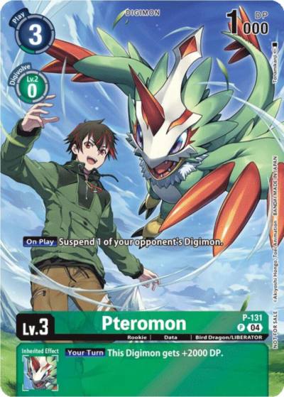 Pteromon Digimon Liberator Promotion Textured P-131 P Digimon Promotion Cards Digimon card