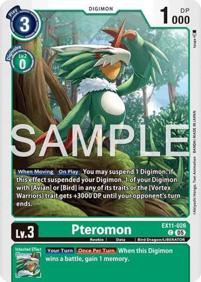 Pteromon EX11-026 C Dawn of Liberator Digimon card