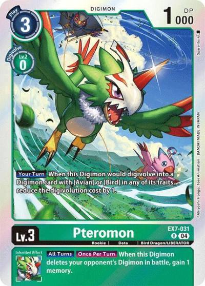 Pteromon EX7-031 R Digimon LIBERATOR Digimon card