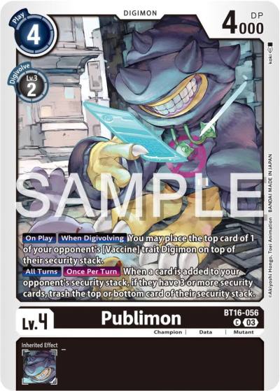 Publimon BT16-056 C Beginning Observer Digimon card