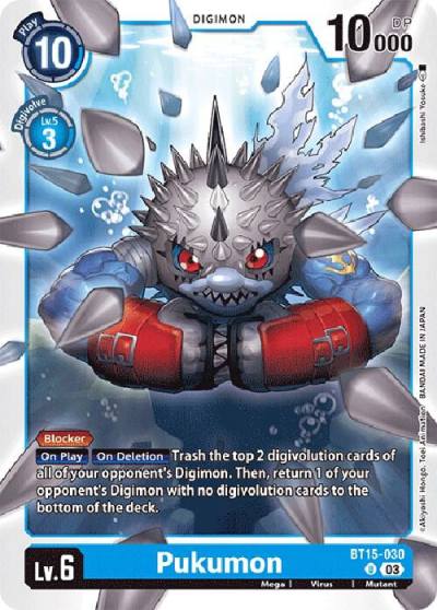 Pukumon BT15-030 U Exceed Apocalypse Digimon card