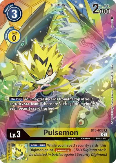 Pulsemon Alternate Art BT6-033 R Double Diamond Digimon card