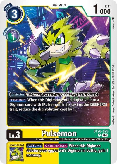 Pulsemon BT20-029 C Release Special Booster 2.5 Digimon card