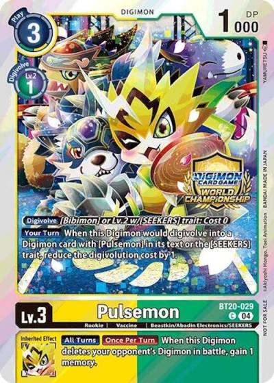 Pulsemon Regionals 25 26 Champion Card Set Season 1 BT20-029 C Release Special Booster 2.5 Digimon card