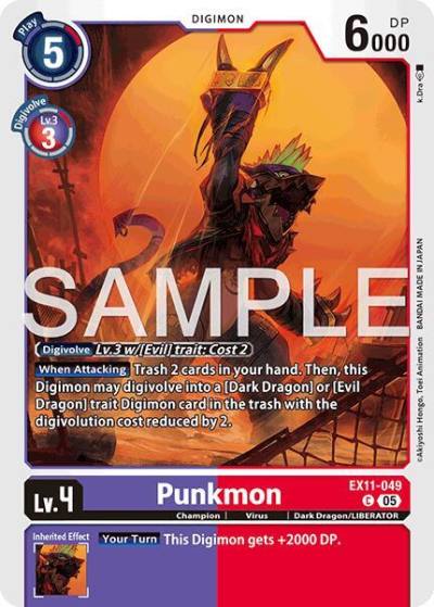 Punkmon EX11-049 C Dawn of Liberator Digimon card