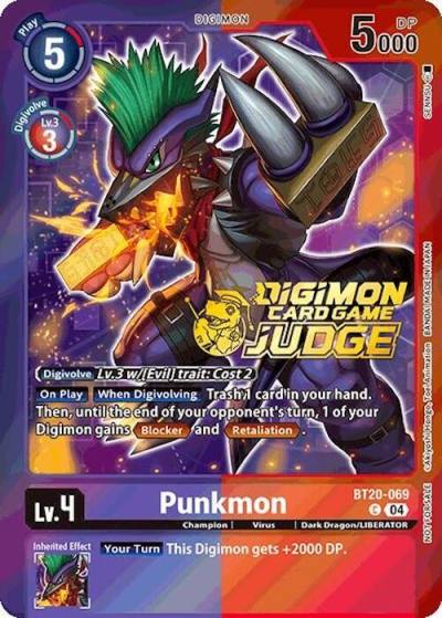 Punkmon Judge Pack 2025 Wave 1 BT20-069 C Release Special Booster 2.5 Digimon card