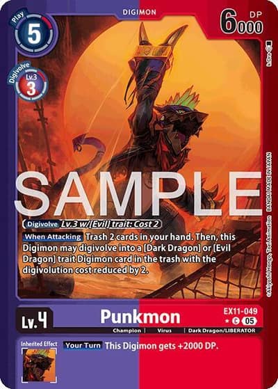 Punkmon (Limited Foil) EX11-049 C Dawn of Liberator Digimon card
