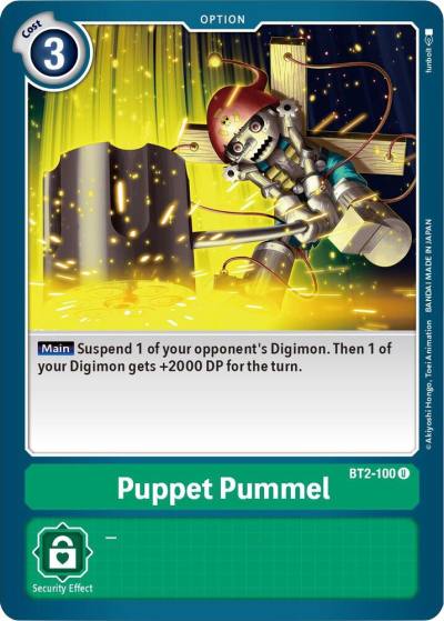 Puppet Pummel BT2-100 U Release Special Booster 1.5 Digimon card