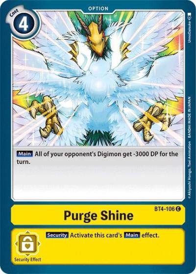 Purge Shine BT4-106 C Great Legend Digimon card