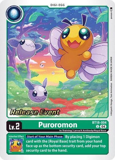Puroromon BT18-004 U Release Special Booster 2.0 Celebration Event Cards Digimon card