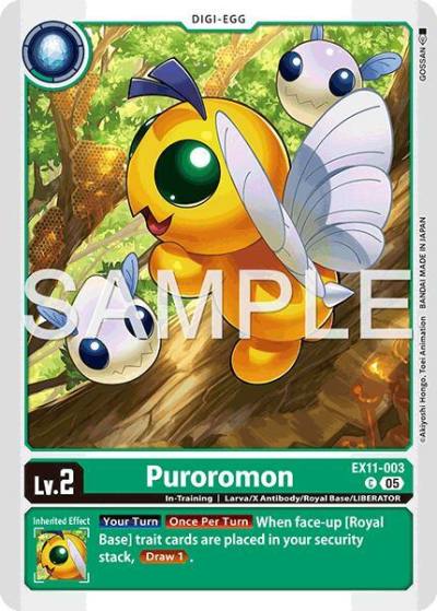 Puroromon EX11-003 C Dawn of Liberator Digimon card