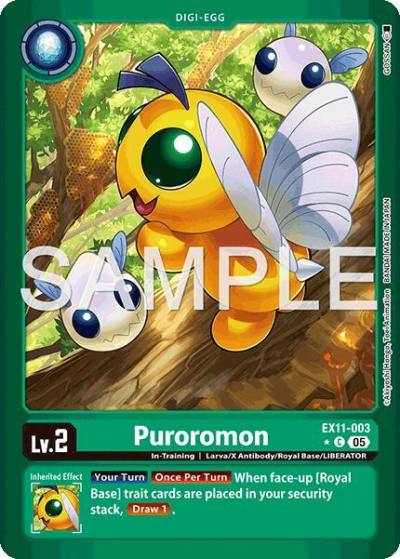 Puroromon Limited Foil EX11-003 C Dawn of Liberator Digimon card
