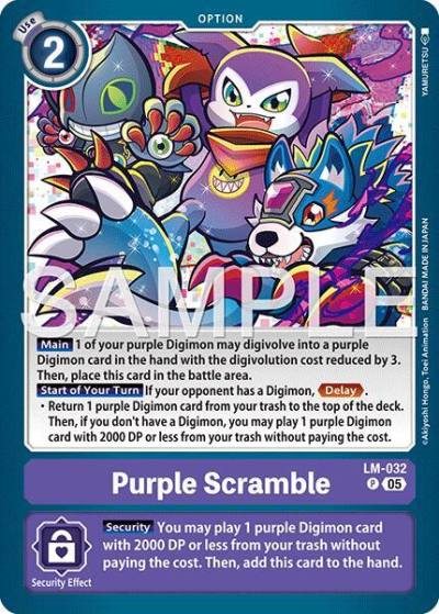 Purple Scramble Reprint LM-032 P Advanced Booster Digimon Generation Digimon card