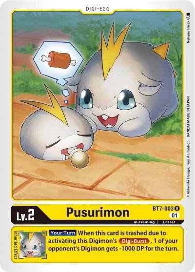 Pusurimon BT7-003 U Next Adventure Digimon card