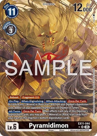 Pyramidimon (Alternate Art) EX11-044 SR Dawn of Liberator Digimon card