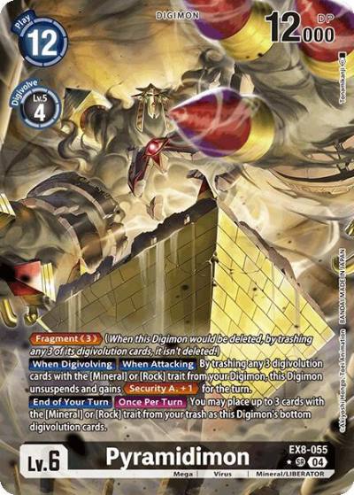 Pyramidimon Alternate Art EX8-055 SR Chain of Liberation Digimon card