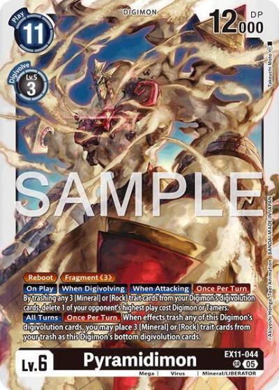 Pyramidimon EX11-044 SR Dawn of Liberator Digimon card