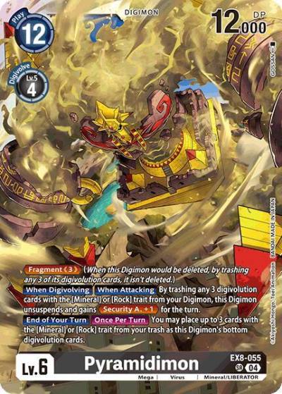 Pyramidimon EX8-055 SR Chain of Liberation Digimon card