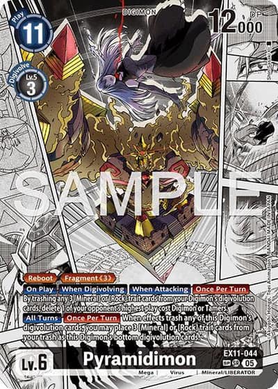 Pyramidimon (SP) EX11-044 SR Dawn of Liberator Digimon card