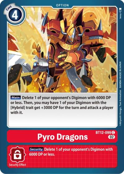 Pyro Dragons BT12-099 C Across Time Digimon card
