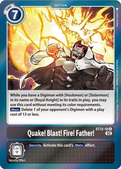 Quake Blast Fire Father ST12-16 R Starter Deck 12: Jesmon Digimon card