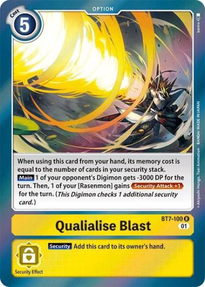 Qualialise Blast BT7-100 R Next Adventure Digimon card
