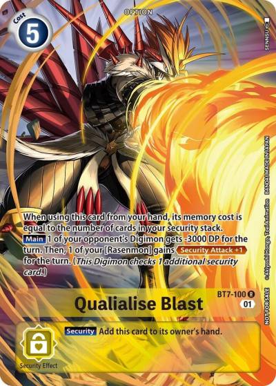 Qualialise Blast Summer 2022 Dash Pack BT7-100 R Next Adventure Digimon card