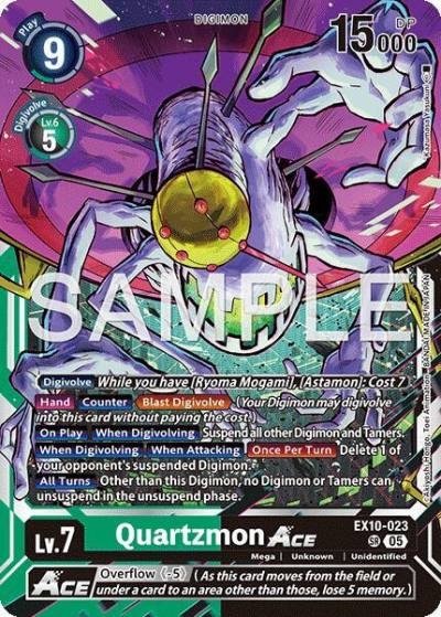 Quartzmon ACE EX10-023 SR Sinister Order Digimon card