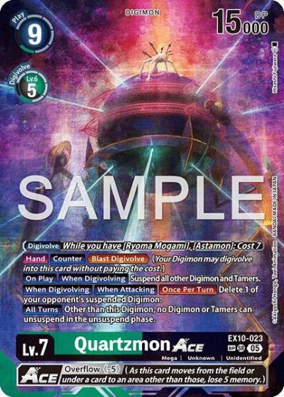 Quartzmon ACE SP EX10-023 SR Sinister Order Digimon card