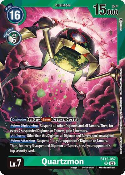 Quartzmon Special Event Pack 2025 BT12-057 SR Across Time Digimon card