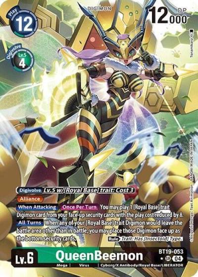 QueenBeemon Alternate Art BT19-053 SR Release Special Booster 2.0 Digimon card