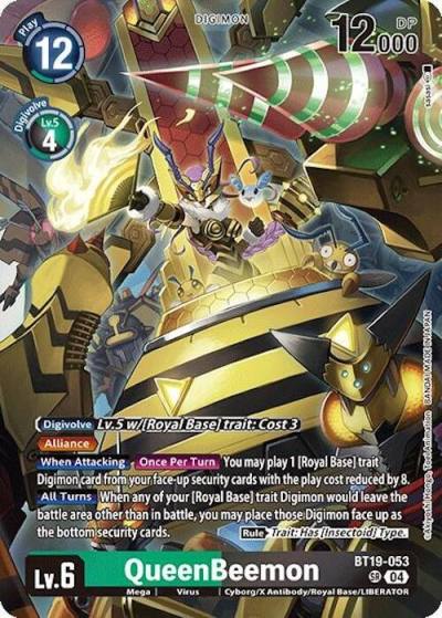 QueenBeemon BT19-053 SR Release Special Booster 2.0 Digimon card