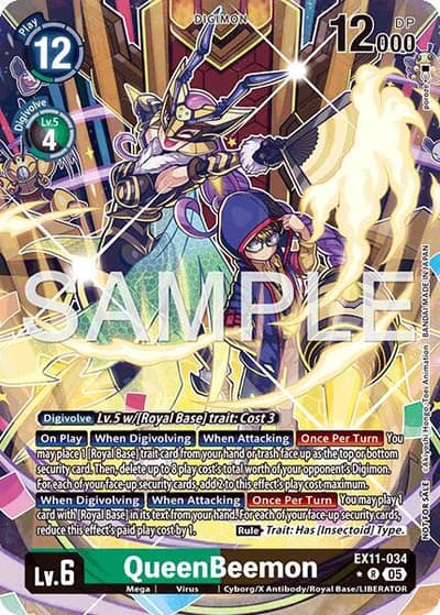 QueenBeemon (Box Topper) EX11-034 R Dawn of Liberator Digimon card