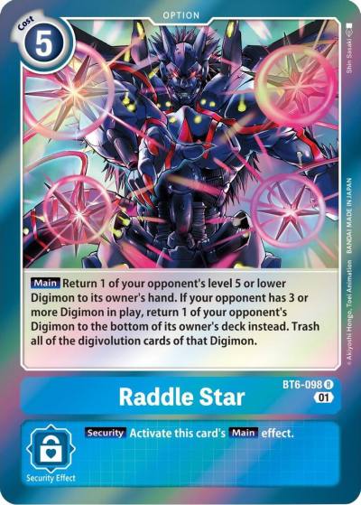 Raddle Star BT6-098 R Double Diamond Digimon card