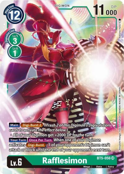 Rafflesimon BT5-056 SR Battle of Omni Digimon card