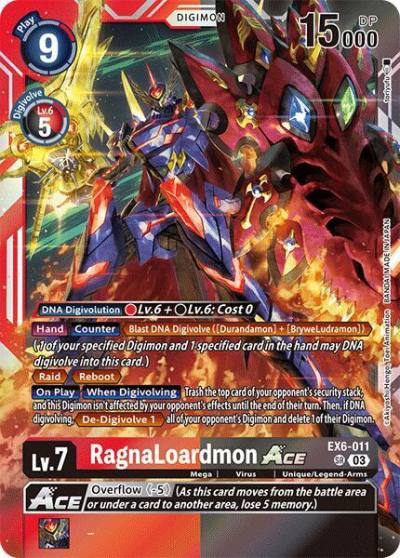 RagnaLoardmon ACE EX6-011 SR Infernal Ascension Digimon card