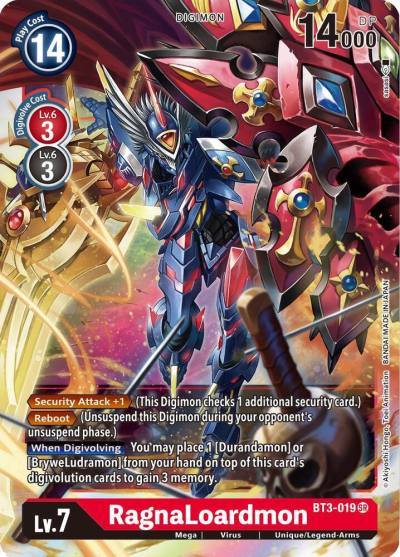 RagnaLoardmon BT3-019 SR Release Special Booster 1.5 Digimon card