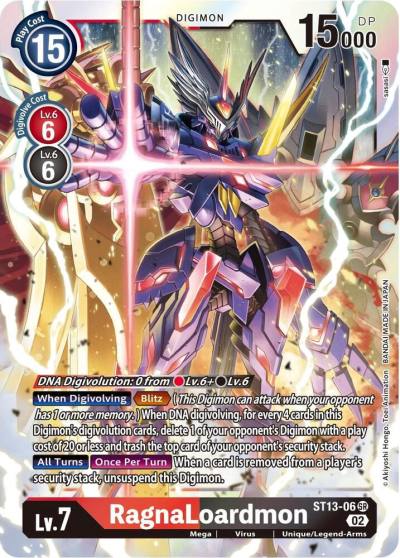 RagnaLoardmon ST13-06 SR Starter Deck 13: Ragnaloardmon Digimon card