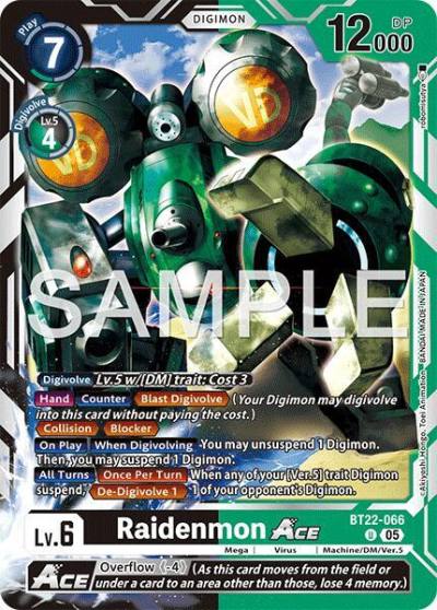 Raidenmon ACE BT22-066 U Cyber Eden Digimon card
