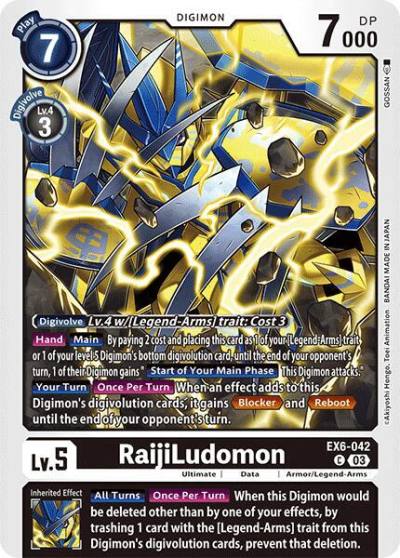 RaijiLudomon EX6-042 C Infernal Ascension Digimon card