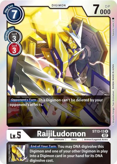 RaijiLudomon ST13-13 R Starter Deck 13: Ragnaloardmon Digimon card