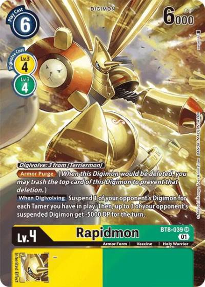 Rapidmon Alternate Art BT8-039 SR New Awakening Digimon card