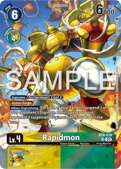 Rapidmon Bonus Pack BT8-039 SR Starter Deck 17: Double Typhoon Advanced Deck Set Digimon card