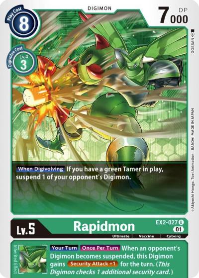 Rapidmon EX2-027 U Digital Hazard Digimon card