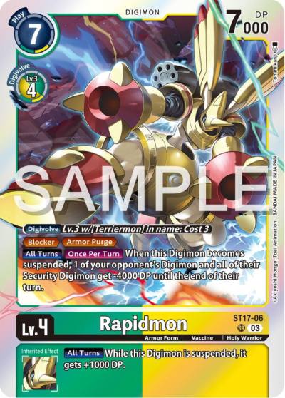 Rapidmon ST17-06 SR Starter Deck 17: Double Typhoon Advanced Deck Set Digimon card