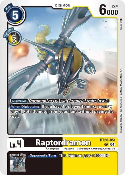 Raptordramon BT20-051 C Release Special Booster 2.5 Digimon card