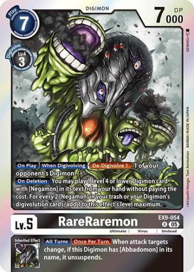 RareRaremon EX9-054 R Versus Monsters Digimon card